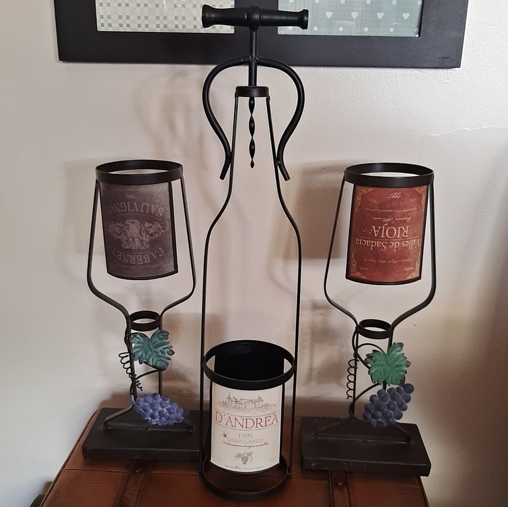 3 pc set of decorative wine holders